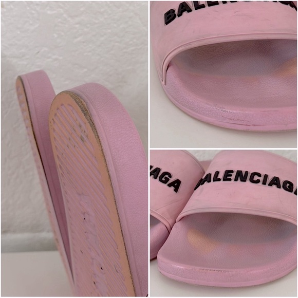 🌸Balienciaga Light Pink Rubber Pool Slide Size 40 (US Women’s 10)🌸 - Picture 13 of 14